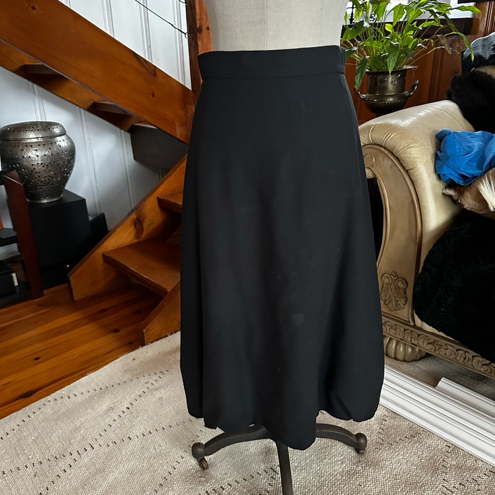 Marie Saint-Pierre black balloon wool skirt